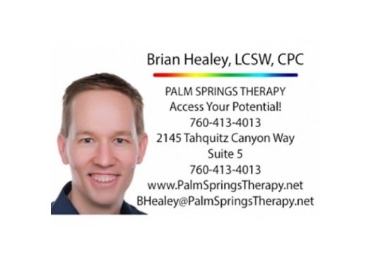 Brian Healey Palm Springs Therapy Business Card